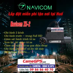 Camera hành trình Navicom X5-2CH là dòng camera ô tô cao cấp tích hợp 4G GPS giúp giám sát xe từ xa, ghi hình trước xe và trong cabin Full HD sắc nét. Thiết bị hỗ trợ xem trực tiếp trên điện thoại, theo dõi hành trình, định vị xe chính xác và lưu trữ ổn định với chuẩn nén H.265 hiện đại. Phù hợp cho xe cá nhân, taxi, Grab và xe dịch vụ. CameGPS chuyên lắp đặt camera hành trình Navicom X5-2CH chính hãng tại Huế, hỗ trợ kỹ thuật tận nơi nhanh chóng.