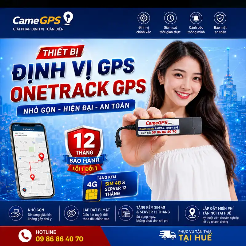 Thiết Bị Định Vị Xe Máy – Ô Tô OneTrack 4G Chính Hãng Tại Huế