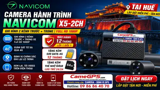 Camera Hành Trình Navicom X5-2CH Tại Huế | Camera 4G GPS Giám Sát Từ Xa