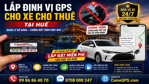 Lắp Định Vị GPS Cho Xe Cho Thuê Tại Huế – Quản Lý Hiệu Quả, Chống Mất Trộm
