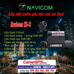 Camera giám sát hành trình Navicom X5 3CH 4G ghi hình trước trong sau định vị GPS tại Huế