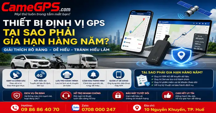 Thiết Bị Định Vị GPS Tại Sao Phải Gia Hạn Hàng Năm? Giải Thích Phí SIM Và Server