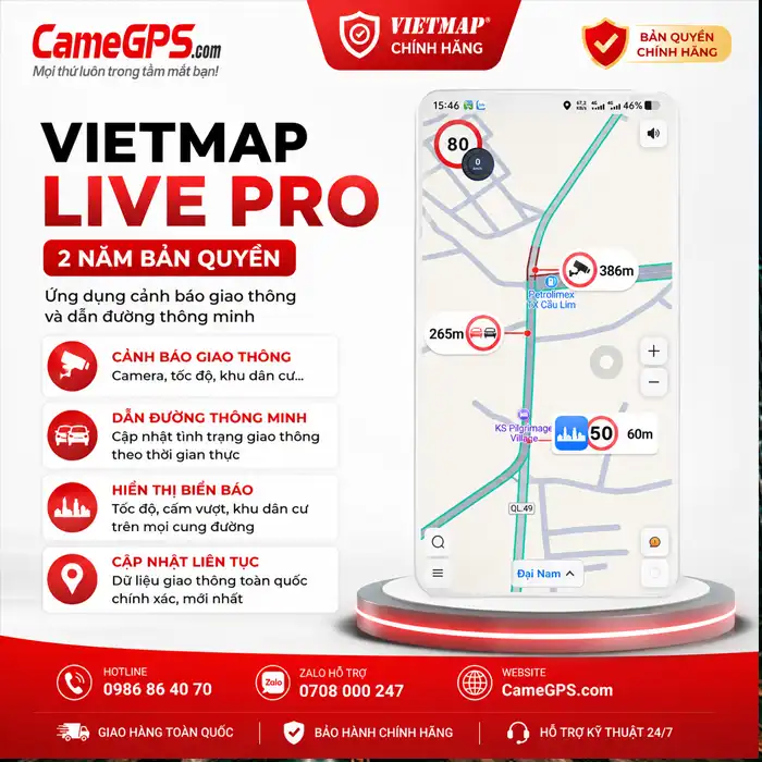 Vietmap Live Pro 2 Năm Bản Quyền Full Chức Năng Chính Hãng