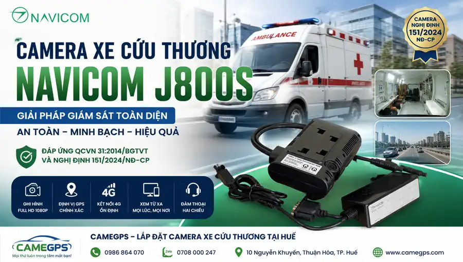 Camera Xe Cứu Thương Navicom J800S Tại Huế | Lắp Đặt CameGPS