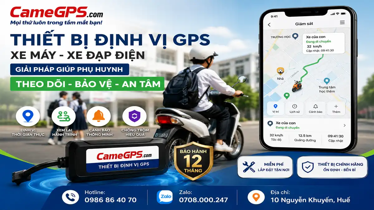 Lắp đặt camera hành trình ô tô tại Huế - CameGPS