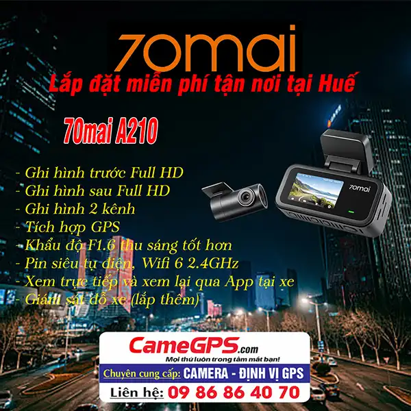 Camera hành trình 70mai A210 chính hãng tại Huế