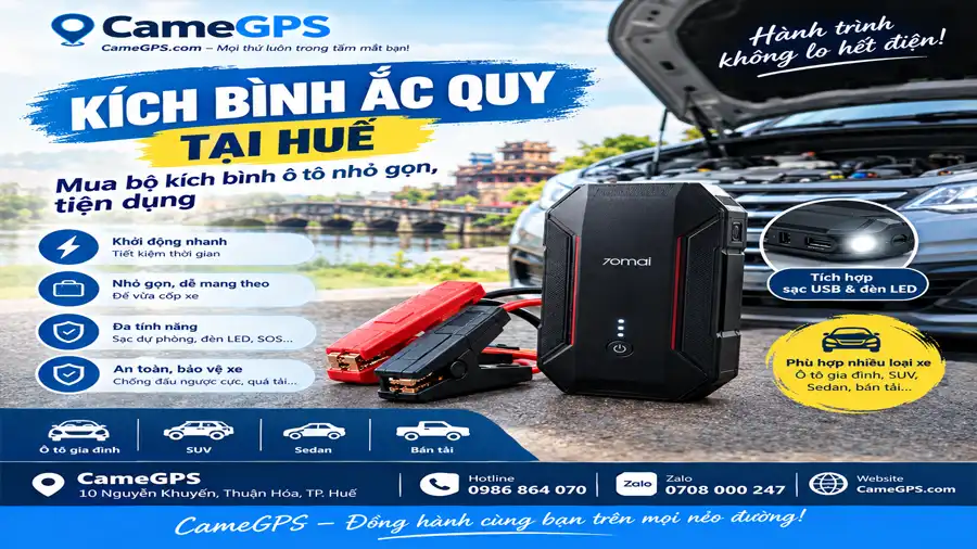 Bộ kích bình ắc quy ô tô tại Huế